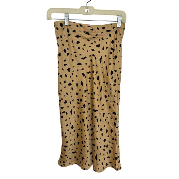 Matik On Stage Bias Cut Midi Skirt Leopard Business Casual Network Event S Retro - Picture 2 of 6